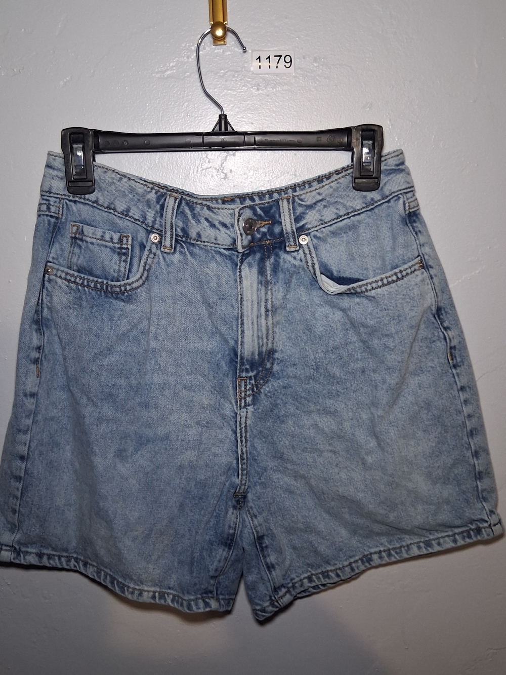 Forever 21 Light Blue High-Rise Denim Shorts